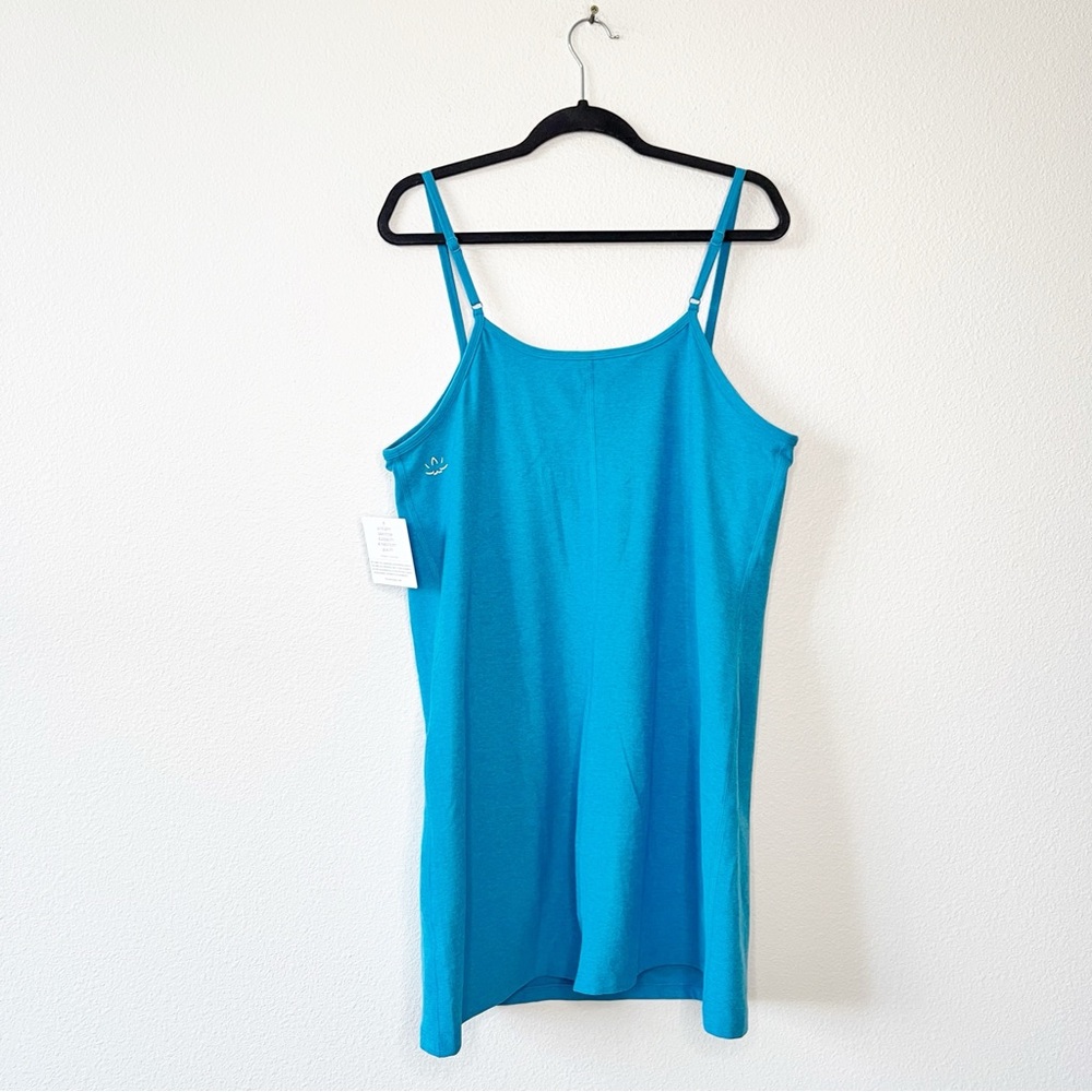 Beyond Yoga Cali Blue Heather Spacedye Essence Dress Built in Shorts Size XL NEW - Picture 6 of 8